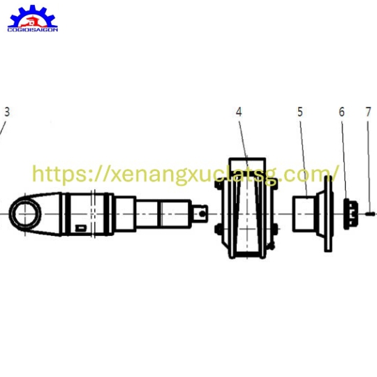 TRỤC CÁC ĐĂNG XÚC LẬT LONKING