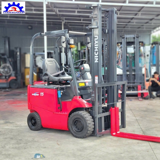 Xe Nâng Điện NICHIYU 1 Tấn 5  Đời Cao 2015 Khung Cao 4M