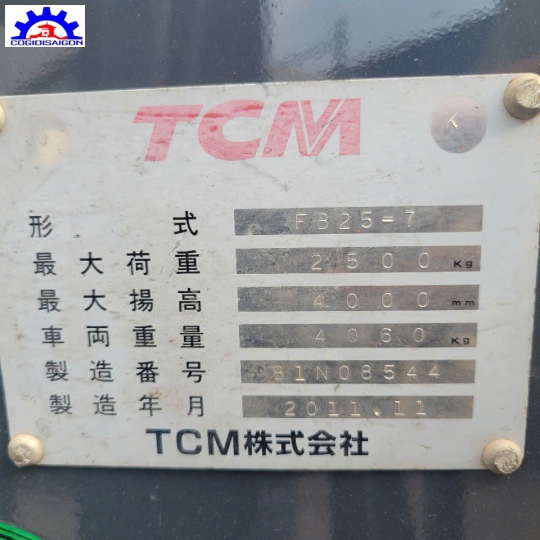 Xe Nâng Điện TCM 2,5Tấn- Đời 2011